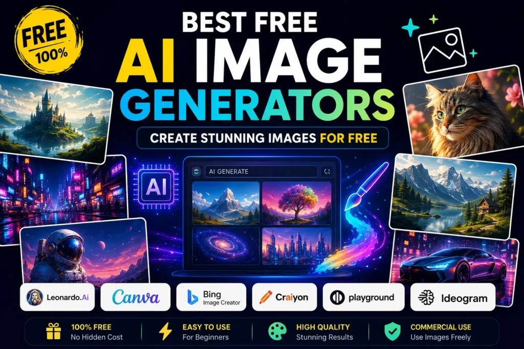 Comparison of the best AI image generators in 2026 including Gemini, ChatGPT, and Firefly